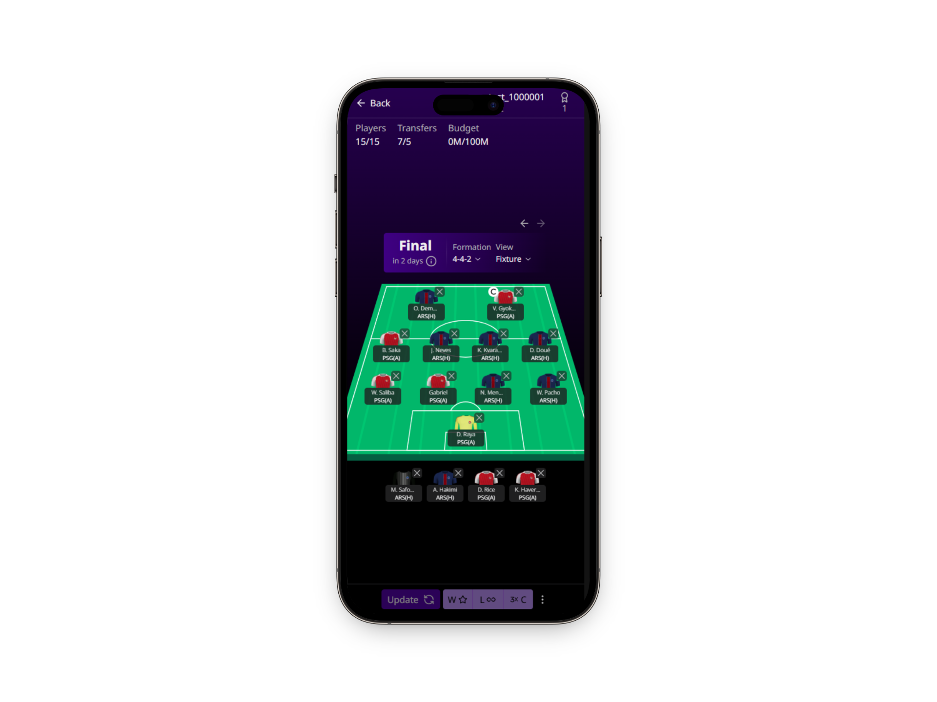 Heropicks mobile joined tournament interface